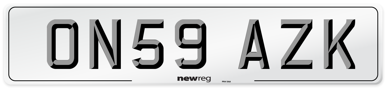 ON59 AZK Number Plate from New Reg
